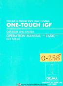 Okuma-Okuma One Touch IGF, Lathe Operations and Programming Manual 1990-IGF-One Touch-01